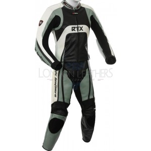 Raptor Pro Grey Motorcycle 2pc Racing Leather Suit